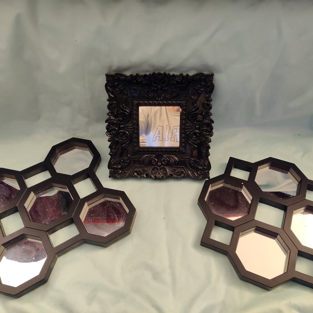 SET OF 3 -  Mirror Wall Decor  - 3 Pieces